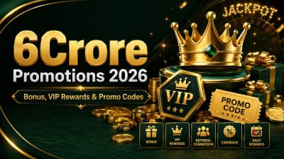 Download 6Crore Game APK 2026 and explore the latest promotions, VIP bonuses, referral rewards, cashback offers, promo codes, and safe tips to claim your rewards.