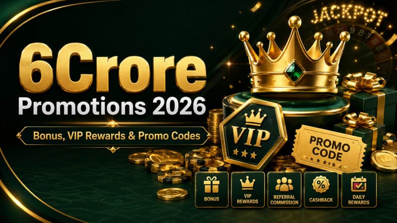 Download 6Crore Game APK 2026 and explore the latest promotions, VIP bonuses, referral rewards, cashback offers, promo codes, and safe tips to claim your rewards.